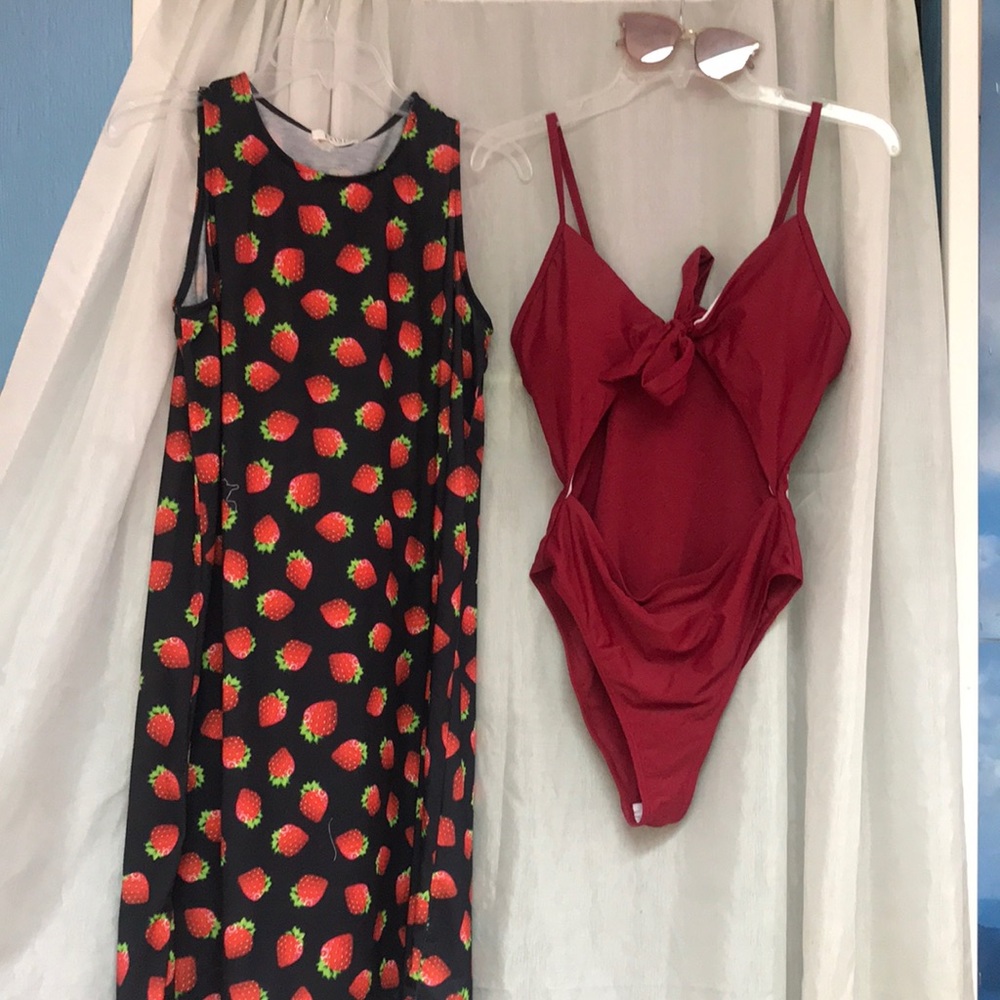 Qearal red swimsuit